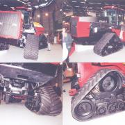 Four tracked Steiger Case IH