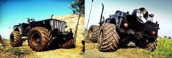 Jeep with wide tires