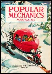 Snowmobile with skis 1949